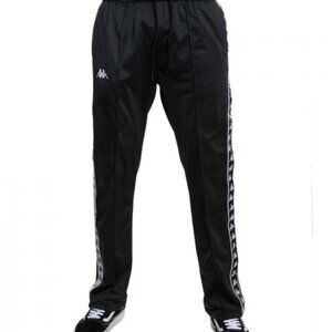 Kappa Men's Black and White Track Pants size L